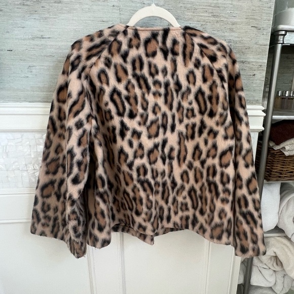 NWT new OS one size Anthropologie boxy jacket leopard animal print S M L XL - Picture 9 of 17